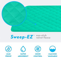 Paw Inspired Fitted Fleece Liner for Ferret Nation, Critter Nation Cage for Ferrets, Rats, Chinchillas, Hedgehogs & Other Small Animals (Green, Top Pan Liner)