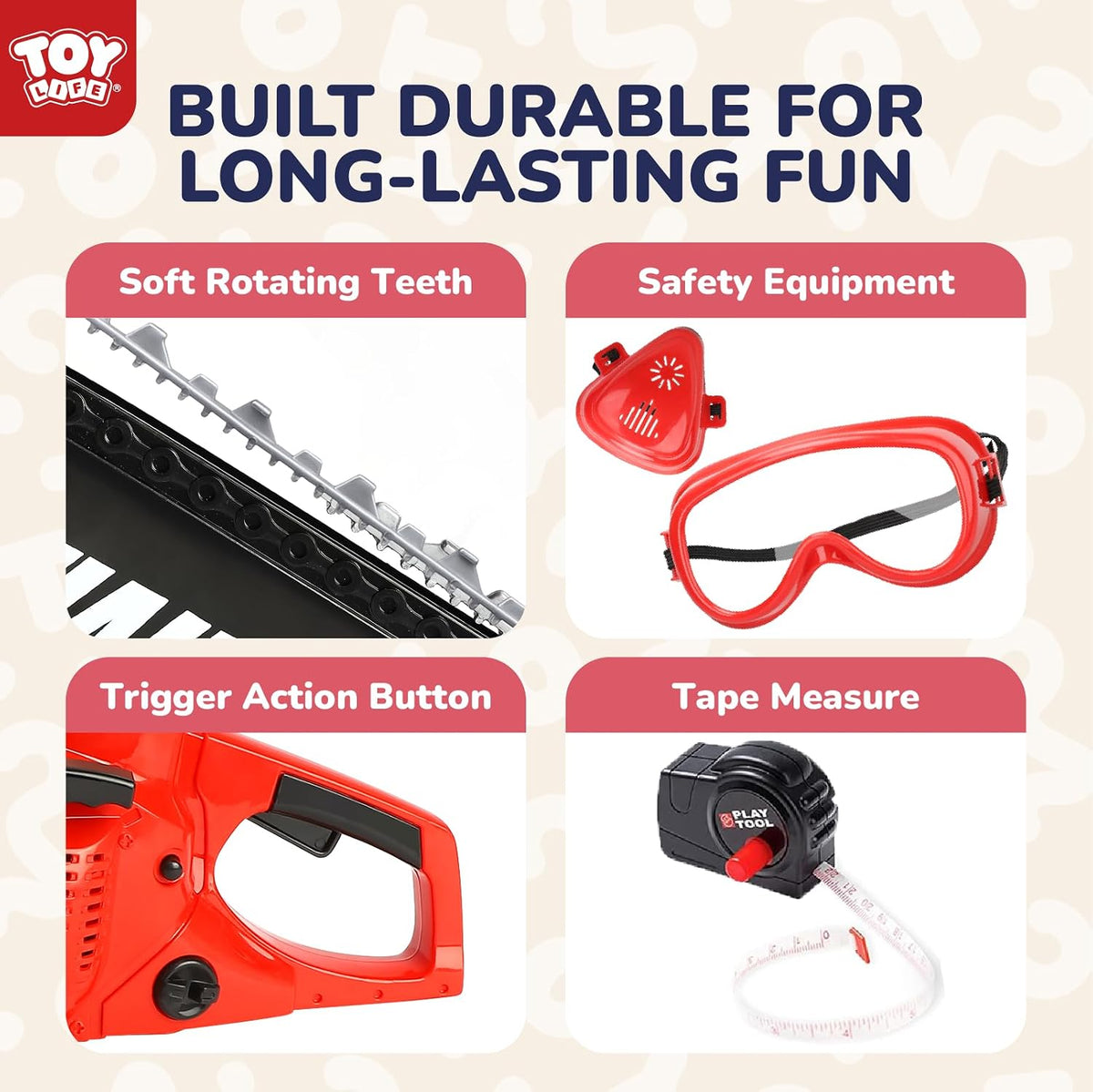 TOY Life Kids Tool Set with Kids Tool Belt & Toy Drill - Toy Chainsaw Kids Tool Set - image 4