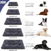 KSIIA Washable Dog Crate Bed Kennel Mat for Large Dogs - Gray / 23.0"L x 18.0"W x 2.5"Th - image 3
