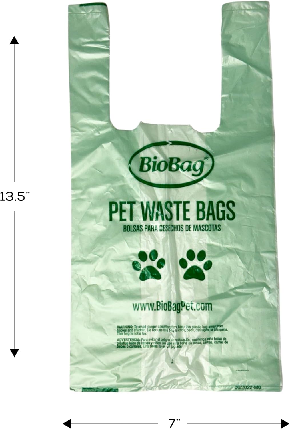 BioBag Compostable Dog Poop Bags, Standard Size, Plant-Based - Bags With Handles - image 2