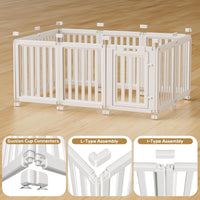 Dog Playpen Indoor, Puppy Playpen, White 23.6" H, 10 Panels - white / 10 / 30.3 inch Height - image 4