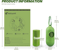 Poop Bags for Dogs-1050 Counts, 70 Rolls With a Free Dispensers, Doggie Poop Bags Made of Cornstarch, Extra Thick and 100% Leak Proof (Green)
