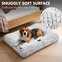 Dog Bed Crate Pad for Small Dogs 24"x18" Coffee – Essentials for Dogs - Medium 30"x20" / White - image 2