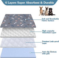 Washable Pee Pads for Dogs, 18"x24" - Dark Grey / 41*41 Inch (Pack of 2) - image 3