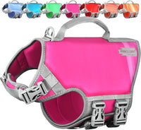 VIVAGLORY Dog Life Vest Neoprene Dog Swim Vest, M - Wind Pink / M: 22-26in (Ribcage Girth)
