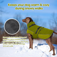 QBLEEV Warm Dog Jacket, Waterproof Dog Winter Coat with Harness – Essentials for Dogs - Autumn-Fragrance / Large - image 3