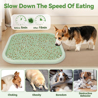 Silicone Snuffle Mat for Dogs 23.6"x 15.7" Large Slow Feeder Mat - Green:23.6"x23.6" - image 3