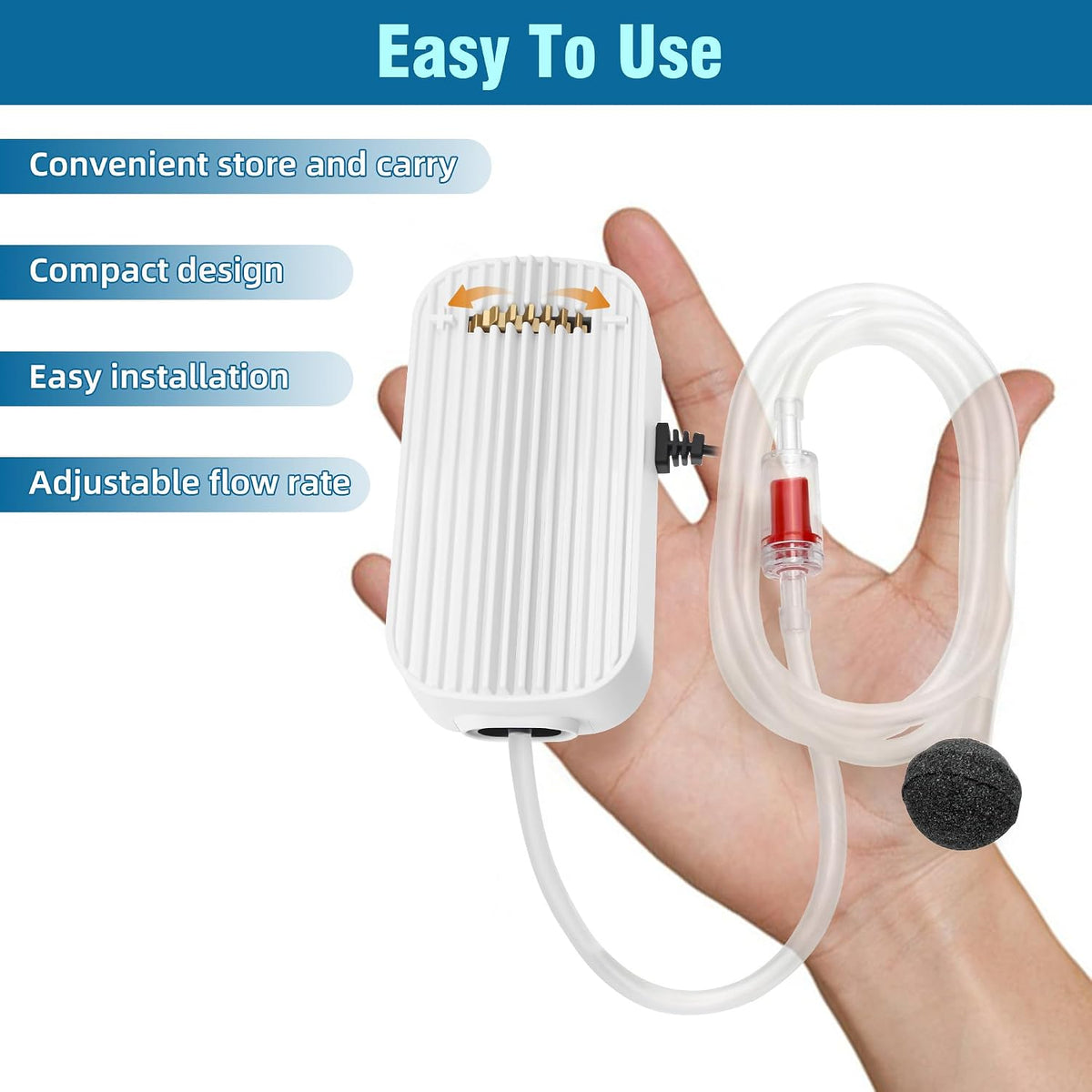 Quiet Aquarium Air Pump 3W Fish Tank Oxygen Aerator Pump with Air - 4.5W - image 4