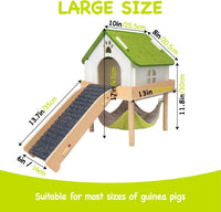 3 in 1 Enlarged Guinea Pig Hammock - Matcha White - image 4