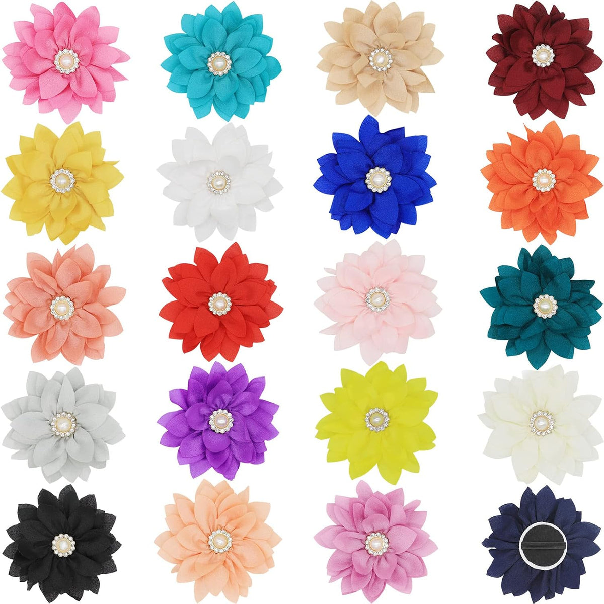 Collar Flowers with Pearl - Large