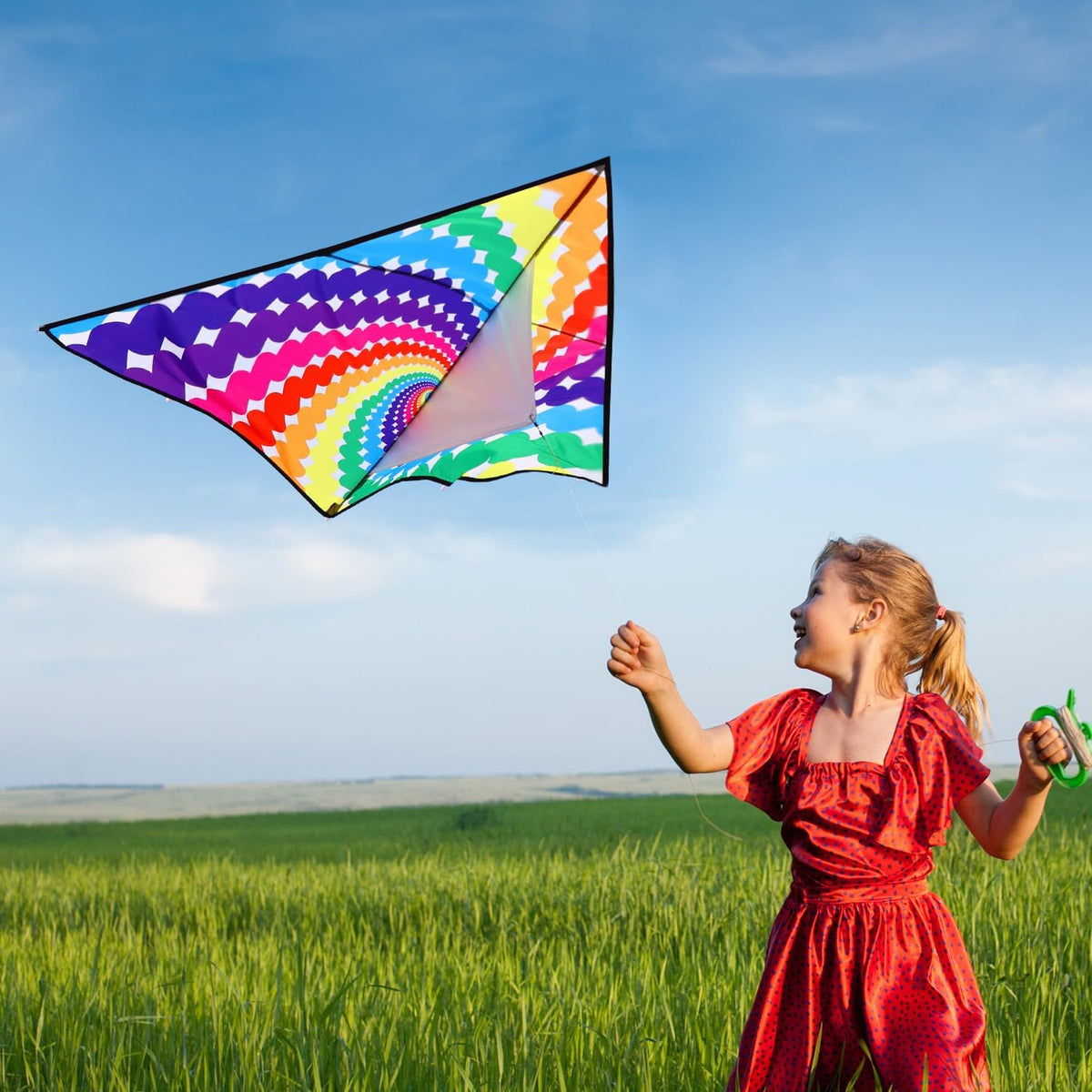 HONBO Large Delta Kite for Kids & Adults - Lollipop - image 2