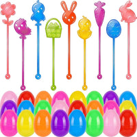 24 Pack Halloween Sticky Hands Toys - Easter Sticky Hands with Eggs 24