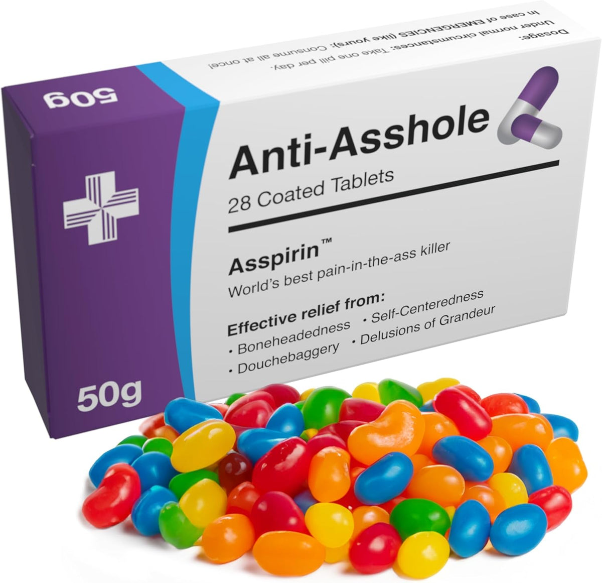 Funny Prank Pill Box Candy, Gag Gifts for Men - Anti A**hole