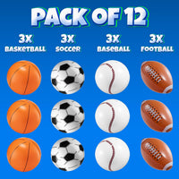 Bedwina 16 inch inflatable sports beach balls, basketball, baseball, football and soccer designs - view 2