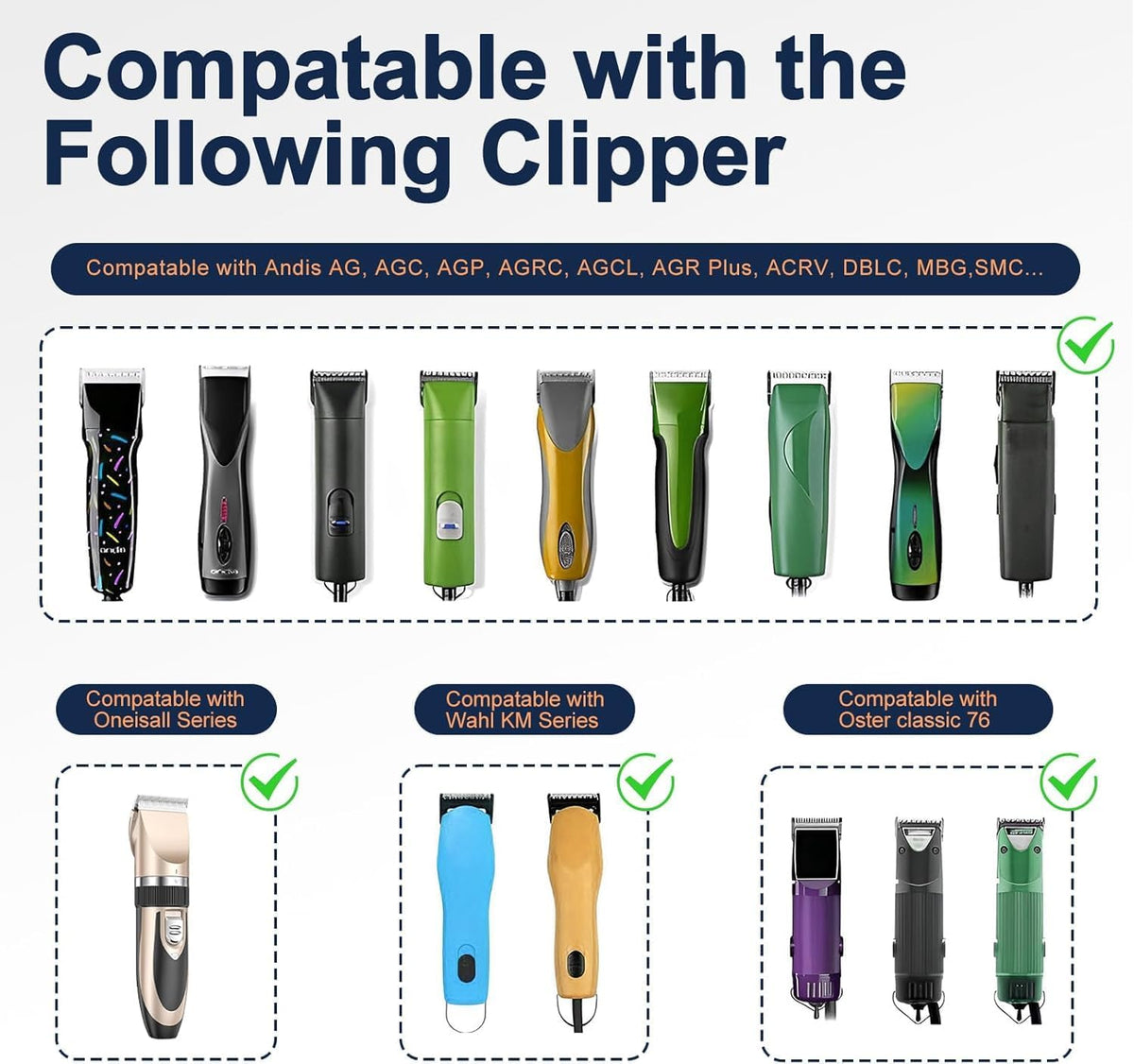 3 Pack 10 Clipper Blade Compatible with Andis - 7FC 3PACK - image 4