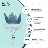Huxley & Kent Party Crown Hat for Dogs & Cats - Small / Blue - image 4