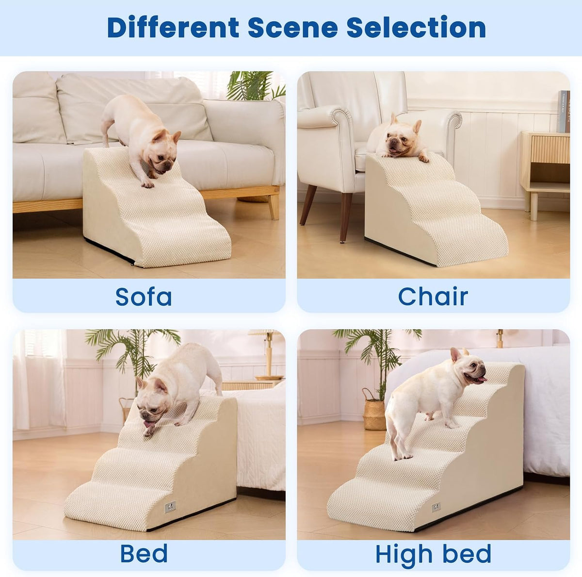 Dog Stairs for Small Dogs & Cats - Beige / 5 - image 2