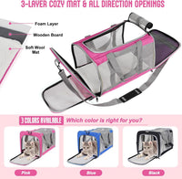 Pet Carrier for Large Cats Up to 20 Lbs - Pink - image 3