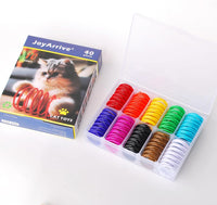 40-piece set of colorful plastic cat spring toys in a storage box - view 3