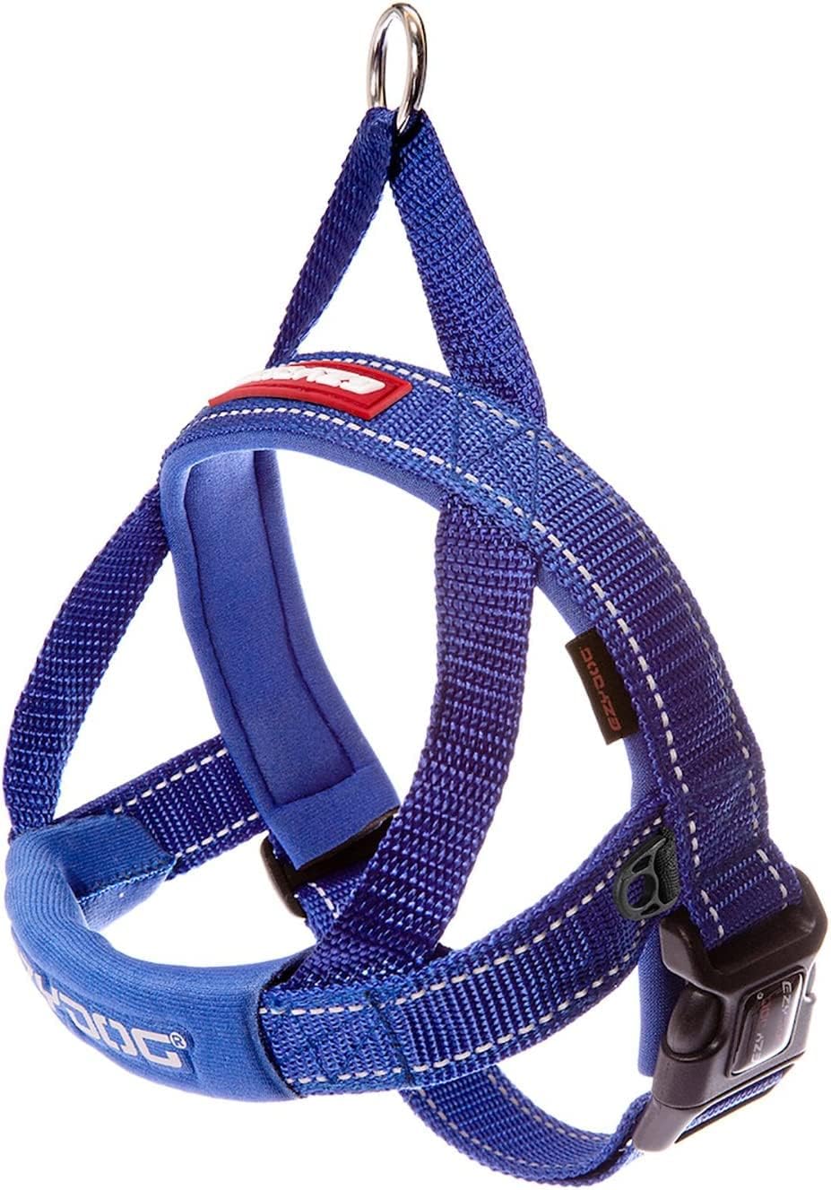 EzyDog Quick Fit Dog Harness, Soft Neoprene Padding - Small / Blue