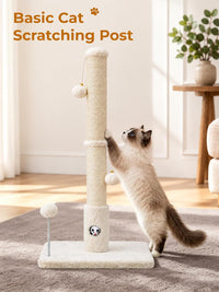 Funny Cat Scratching Posts Sturdy Scratcher Posts 33'' Off White – Essentials for Cats - Off White / 33‘’ - image 4