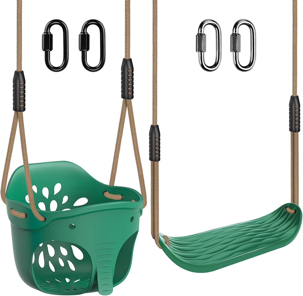 BeneLabel green A-frame middle swing set bracket made of powder coated steel - view 7