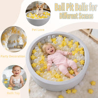 TRENDPLAY Star Ball Pit Balls for Toddlers 50 100 200 Count Star - Yellow / 100 - image 4