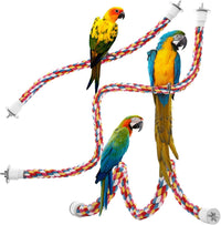 Bird Rope Perches,Parrot Toys 33 inches Rope Bungee Bird Toy[1 Pack] – Essentials for Birds - 48 inches