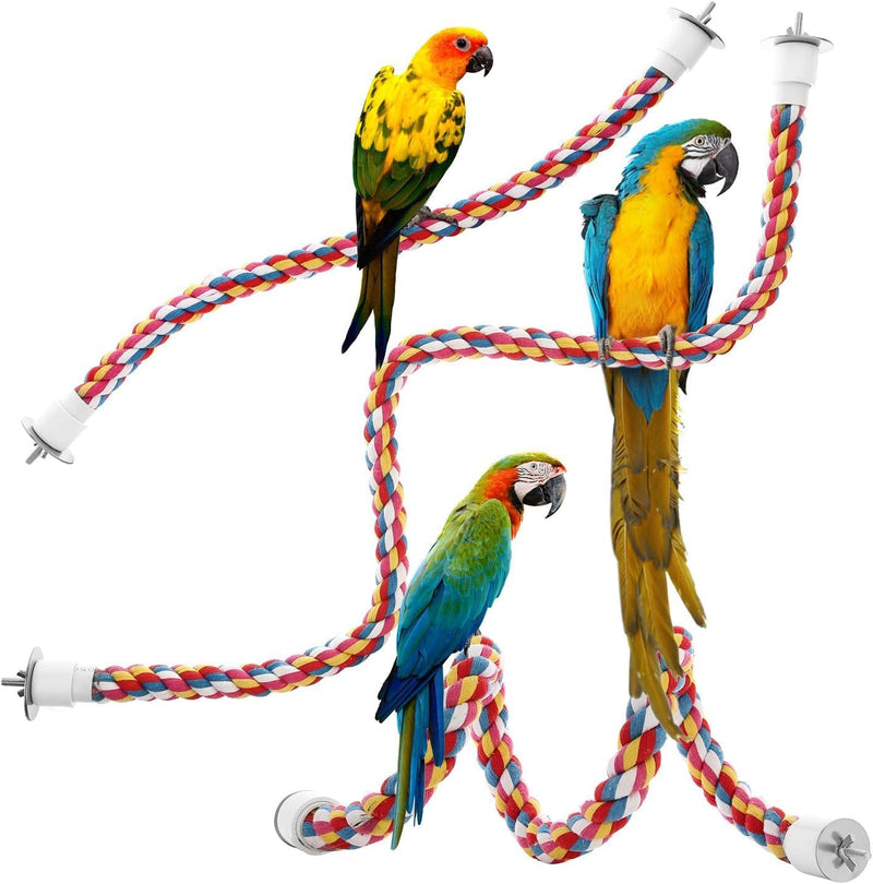 Bird Rope Perches,Parrot Toys 33 inches Rope Bungee Bird Toy[1 Pack] – Essentials for Birds - 48 inches