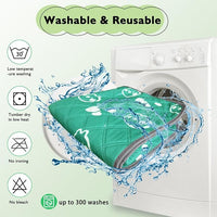 2 Pack Guinea Pig Bedding - Washable Guinea Pig Liners for C&C 2x4 Cage, Waterproof Reusable & Anti Slip Pee Pads Super Absorbent Mats for Small Animal Rabbit Hamster Rat (Green, 57 x 28 Inch)