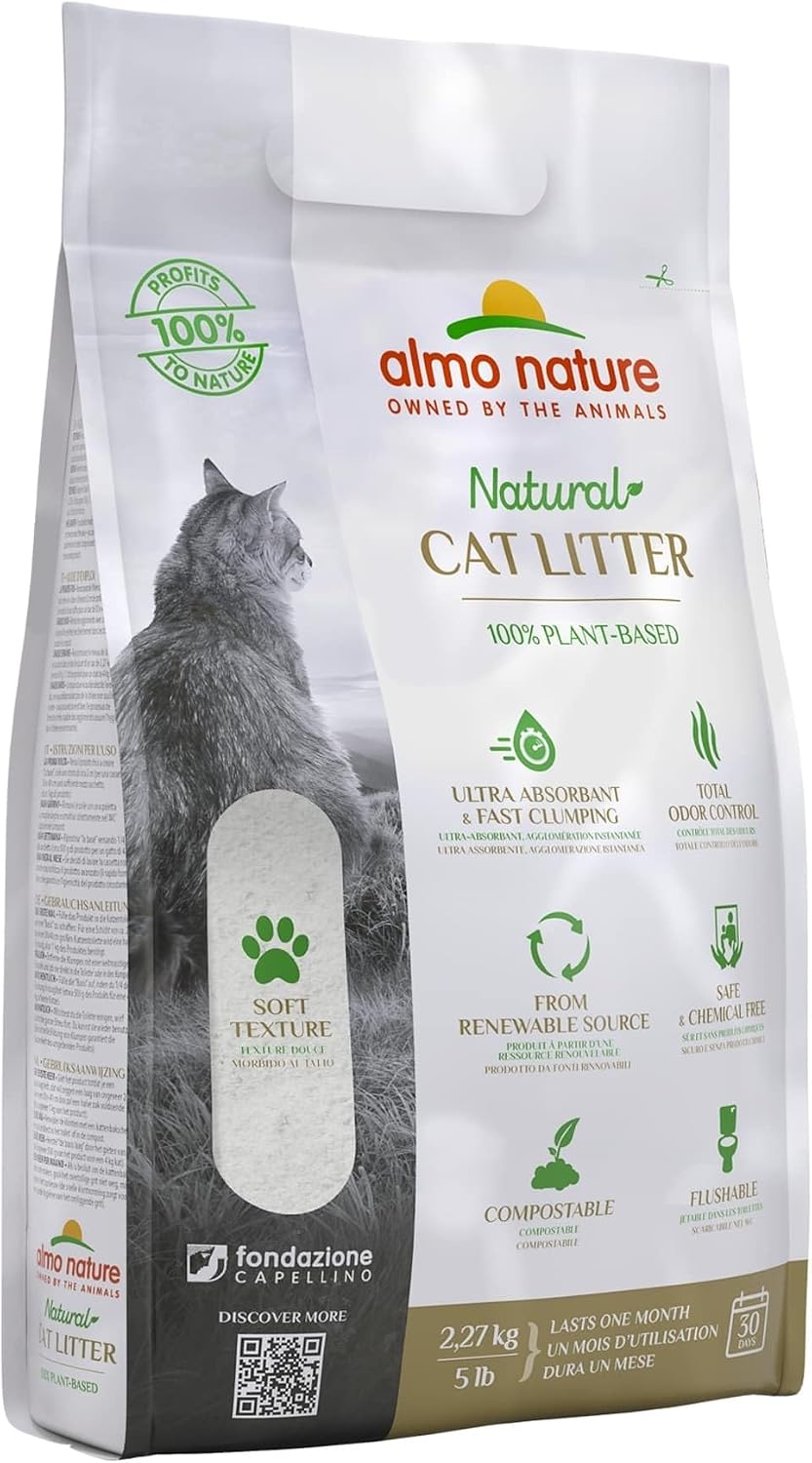 Almo Nature Soft Texture Cat Litter 10 lbs, Plant-Based - 5 lb (Pack of 4) - image 2