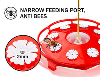 2 Pack 16 oz Saucer Hummingbird Feeders for Outdoors - Red & White / 2-Feeder Set - image 2