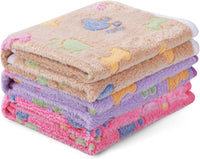 Luciphia 1 Pack 3 Blankets Fluffy Premium Fleece Pet Blanket Flannel - 30x20 inch (Pack of 3) / Pink/Brown/Purple Bone