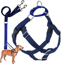 2 Hounds Design Freedom No Pull Dog Harness and Leash, 1" LG - Navy / SM (Chest 20" - 24")