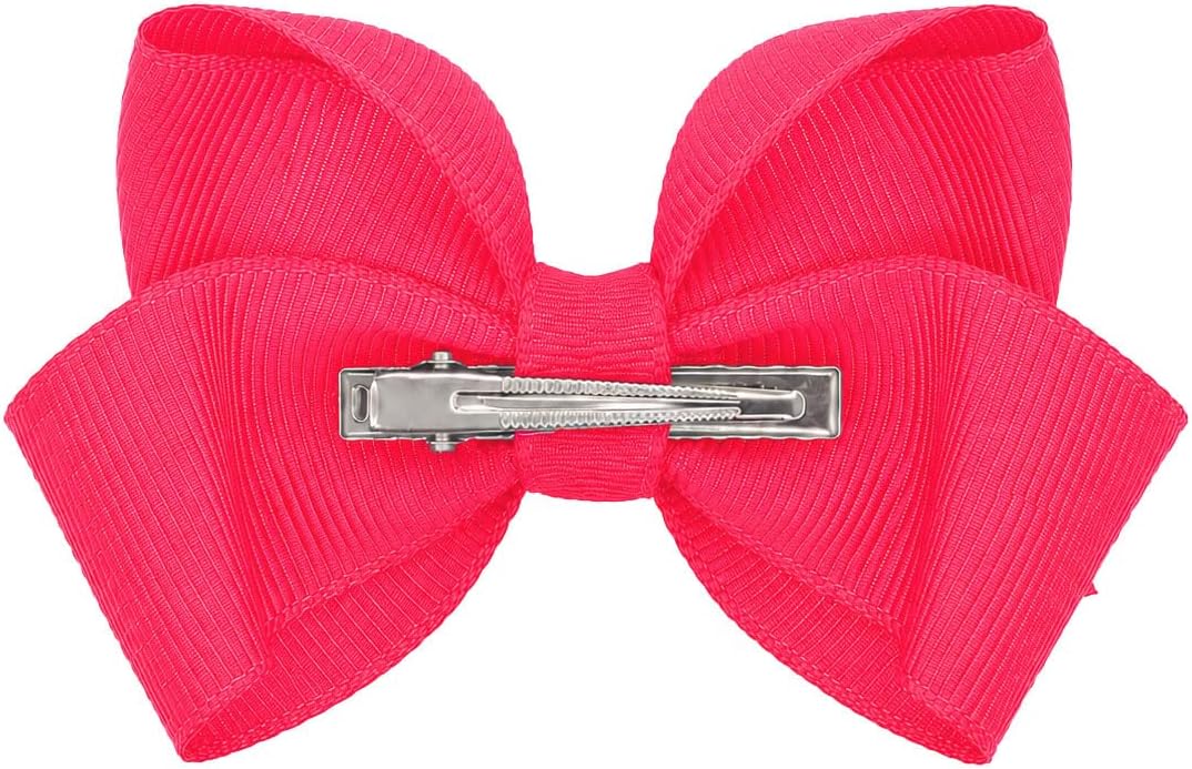 Motique Accessories 4 inch dusty rose grosgrain hair bow for girls on a metal alligator clip - view 15