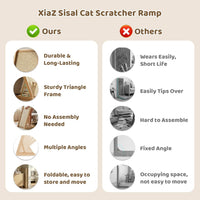 XiaZ Cat Scratcher, 23" Sisal Cats Scratching Board with 5 Adjustable Heights, No Assembly - 23.6"L x 13.7"W x 31"H - image 2