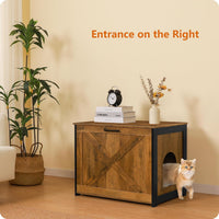 Cat Litter Box Enclosure, Hidden Litter Box Furniture - Warm Brown / 27.6"L x 19.7"W x 21.7"H - image 2