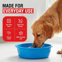 Loving Pets Dolce Luminoso Dog Bowl, Non-Skid Plastic Bowl - Medium / Blue - image 3