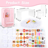 95 Pcs Dollhouse Refrigerator Mini Fridge Table Dining Car Toy - image 4