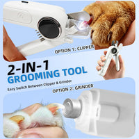2-in-1 Dog Nail Clippers & Grinder with LED Light - image 2