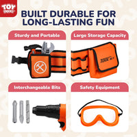 TOY Life Kids Tool Set with Kids Tool Belt & Toy Drill - Toy Drill Kids Tool Set - image 4