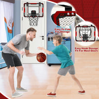 Indoor Basketball Hoop with Electronic Scoreboard & Balls for Kids - Indoor Basketball Hoop-red - image 4