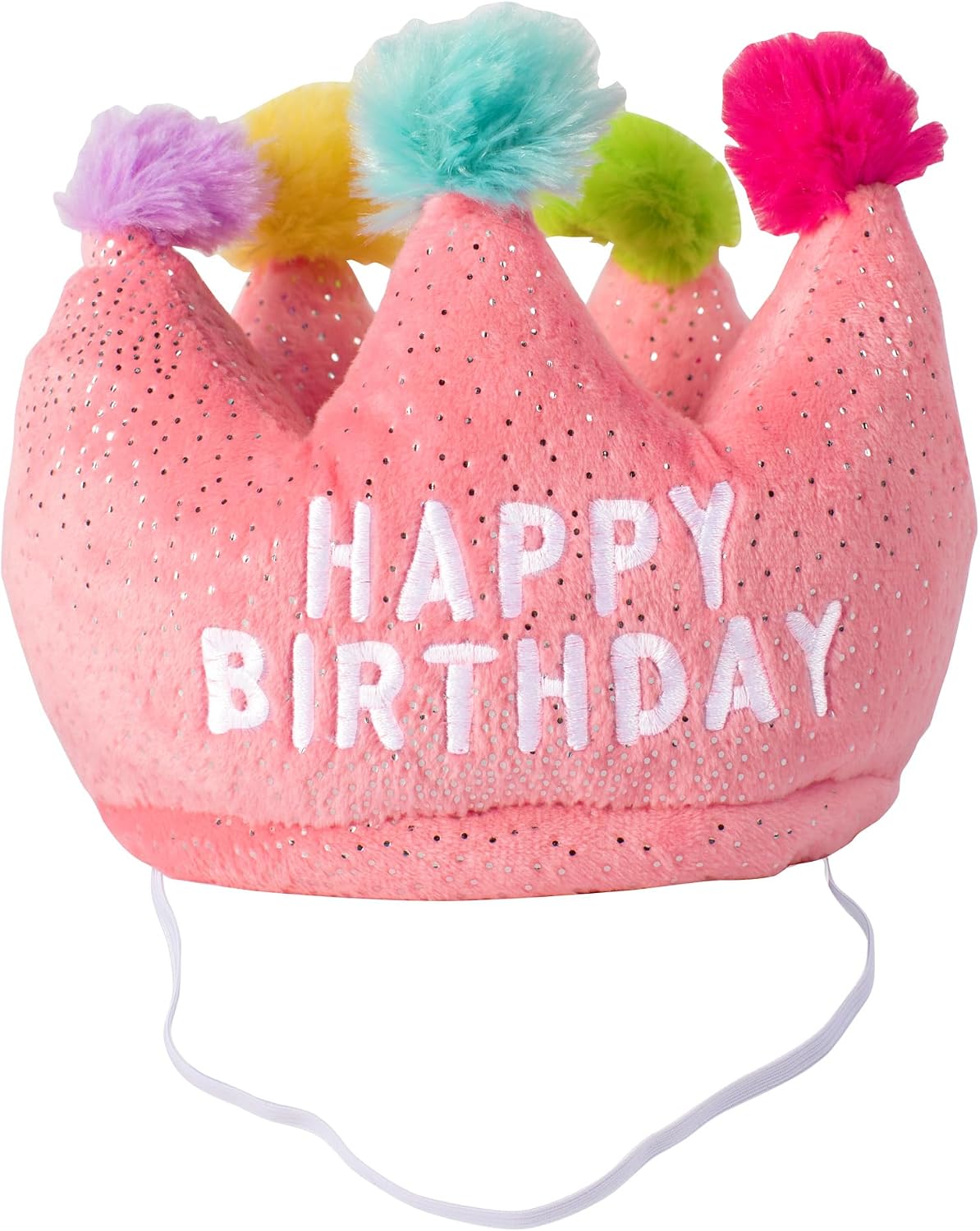 Fringe Studio Plush Dog Toy, I Pawty, You Pawty - Crown