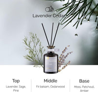 Reed Diffuser for Pet Odor Elimination, Lavender Cedar, Non-Toxic & Pet-Friendly Air Freshening, 6 Oz