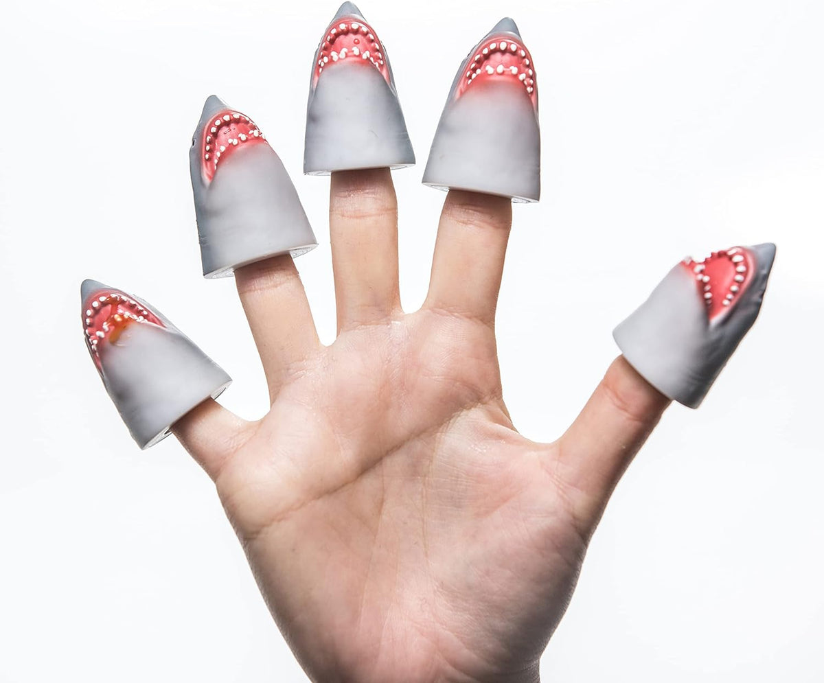 Shark Finger Puppet, Funny Animal Toy for Gifts - 5 PCS - image 3