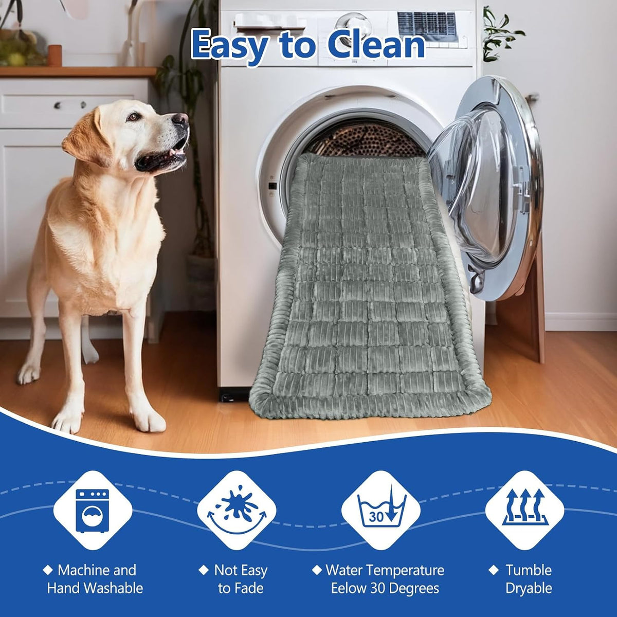 Thickened Dog Bed for Car Back Seat, Upgraded Bottom Non-Slip - Light Gray - image 4