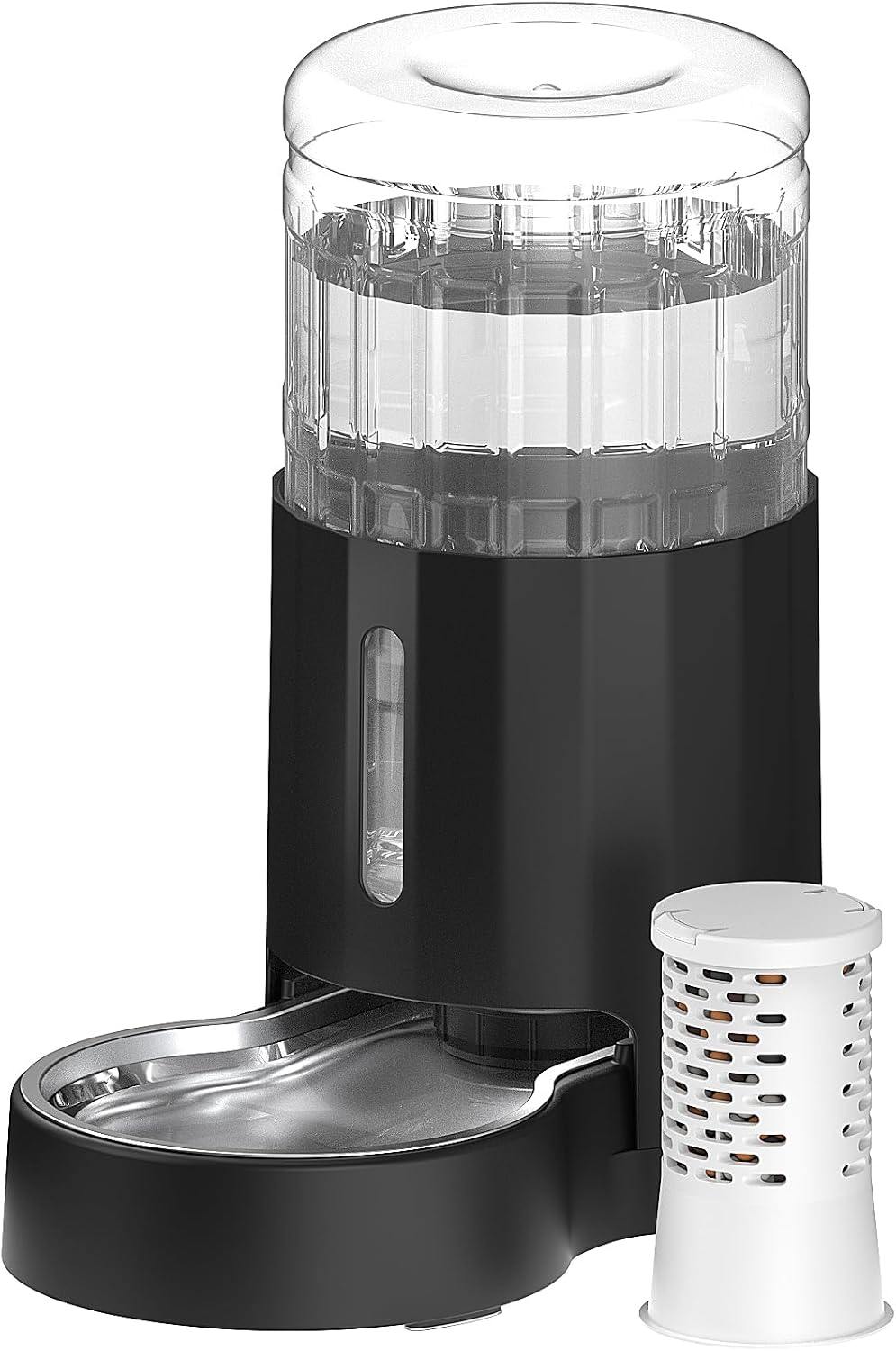 CZPET 5L Gravity Water Bowl Dispenser for Cats and Dogs – Essentials for Dogs - Black+Filter / 5L