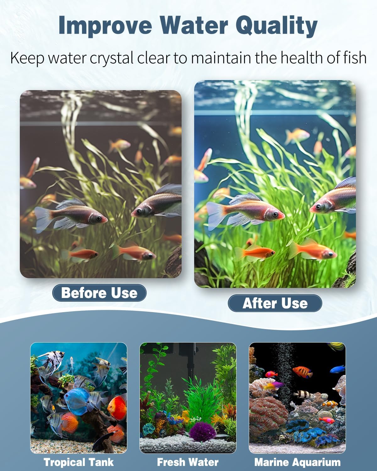 Pawfly 4 Pack Aquarium Bio Sponge Filter Media Pad - 4 Pack（30 PPI） - image 4