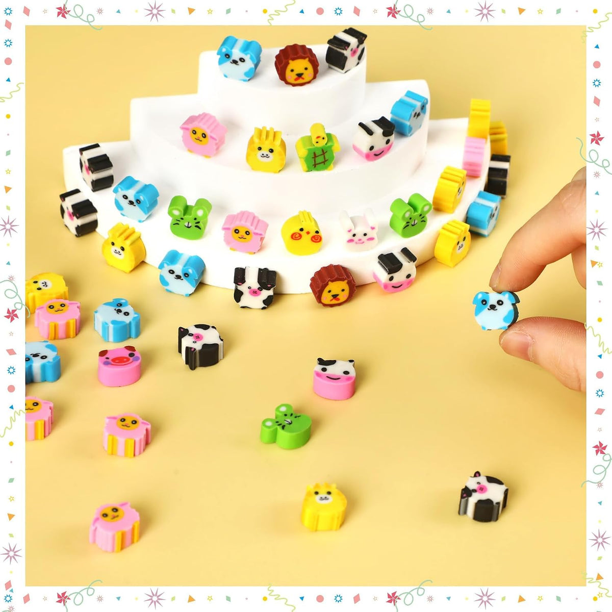 JUNEBRUSHS 150Pcs Fall Mini Erasers - Mixed - image 4