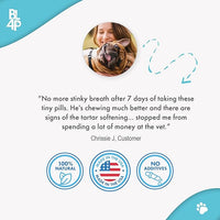 Dog Dental Care & Bad Breath Remedy, Natural Dog Oral Care for Healthy Teeth, Mouth & Gums, Daily Canine Breath Freshener, Plaque, Tartar Control Helps Reduce Gingivitis, Easy to Use 800 Tiny Pills
